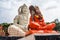 Hindu God Hanuman idol, Huge Statue of Indian lord Hanuman.