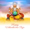 Hindu God Vishwakarma, an architect, and divine engineer of universe building the World