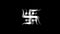 Hindu, holy, indian, religion, swastik, swastika icon Vintage Twitched Bad Signal Animation.