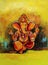 Hindu Lord Ganesha artwork painting Ganpati background for Ganesh Chaturthi festival of India