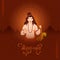 Hindu Mythological Blessing Lord Rama Birthday Shri Ram Navami Hindi Language Text On Silhouette Temple