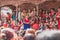 Hindu Nepali Women at Kathmandu Durbar Square to celebrate Teej