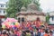 Hindu Nepali Women at Kathmandu Durbar Square to celebrate Teej