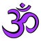 Hindu om symbol icon cartoon