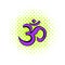 Hindu om symbol icon, comics style
