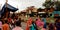 Hindu religious women dancing on road during lord Ganesha immersion ceremony