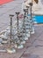 Hindu ritual candle holders at Varanasi, India