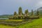 Hindu temple ruins of Pura Hulun Danu at the Tamblingan lake, Bali, Indonesia.