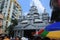 Hindu Temple themed architechture display during famous hindu festival Durga Puja