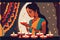 hindu woman during Diwali.
