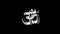 Hinduism, meditation, om, yoga hindu symbol, indian religion icon Vintage Twitched Bad Signal Animation.