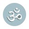 Hinduism om badge icon. Simple glyph, flat vector of world religiosity icons for ui and ux, website or mobile application
