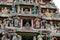 Hinduism statue of Sri Mariamman temple in Singapore