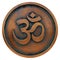 Hinduism symbol on the copper metal coin