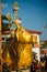 Hinduist complex for Shiva God with golden Nandi bull statue