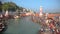 Hindus devotees at `Har Ki Pauri` Haridwar Ganges India.