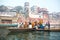 Hindus perform ritual puja at dawn,Benares,India