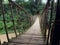 Hinged bridge over the river, Dalat.