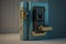 hinged door lock with keyhole, for added security