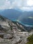 Hinking on the Seebergspitze, a mountain in tyrol