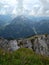 Hinking on the Seebergspitze, a mountain in tyrol, Austria