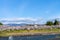 Hinokinai River riverbank in springtime cherry blossom season sunny day