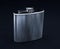 Hip flask alcohol container glass metal iron