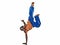 Hip hop acrobatic break dancer breakdancing young man handstand