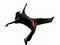 Hip hop acrobatic break dancer breakdancing young man silhouette