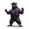 Hip-hop Asiatic Black Bear: Photorealistic 3d Rendering With Steelpunk Twist