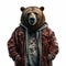 Hip-hop Brown Bear: Photorealistic 3d Image Of A North American Wildlife Icon