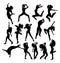 Hip Hop Dancing Silhouettes