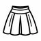 Hip-hop Flair: Minimalistic Line Drawing Of A Skirt Icon