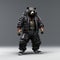 Hip-hop Inspired Japanese Black Bear In 3d