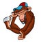 Hip hop monkey ape bling