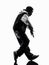 hip hop moonwalking break dancer breakdancing young man silhouette