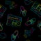 Hip hop music seamless pattern