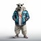 Hip-hop Polar Bear: Photorealistic Fantasy Art Commission