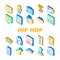 Hip Hop And Rap Music Collection Icons Set Vector