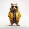 Hip-hop Styled 3d Image Of A Cute Rat In Yellow Jacket And Sunglasses