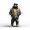 Hip-hop Sun Bear: Photorealistic 3d Rendering Of A Rapper Bear
