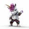 Hip Hop Unicorn: Halloween Themed Cute Cartoon Character