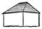 Hip Style Roof Type, two trapezoidal ones,  vintage engraving