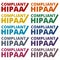 HIPAA - Health Insurance Portability and Accountability Act icons set