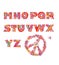 Hippie colorful alphabet. Part2
