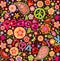 Hippie colorful wallpaper with watermelon