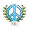 Hippie emblem symbol of peace and love