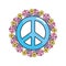 Hippie emblem symbol of peace and love