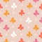 Hippie flowers seamless pattern. Floral background. 70s aesthetic.
