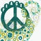 Hippie peace banner